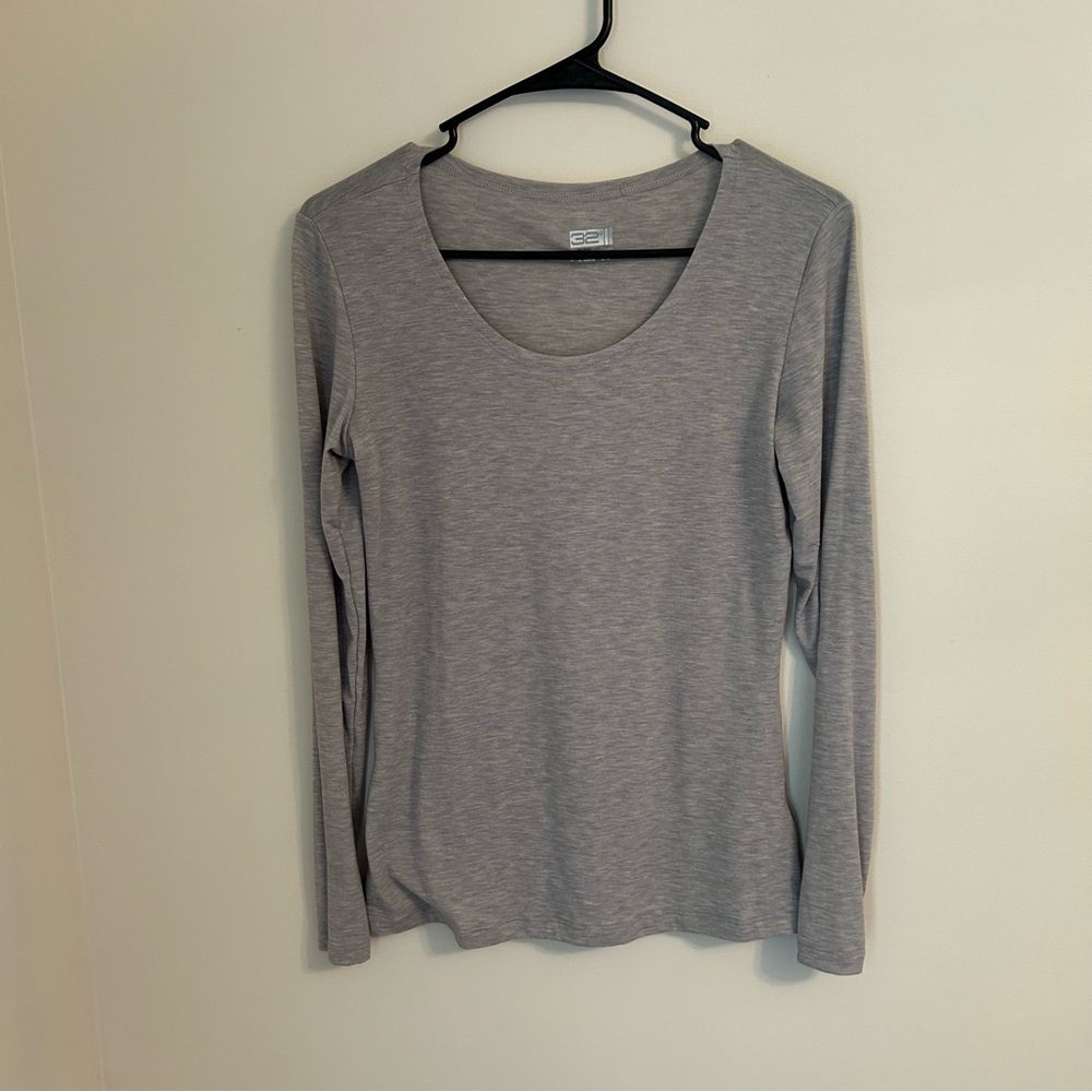 32‎ Degrees Heat Women’s Long Sleeve Thin Gray Shirt Size Large
